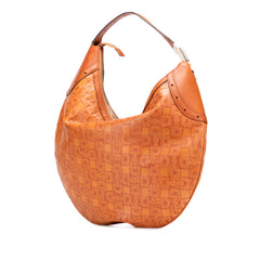 Embossed Leather Horsebit Glam Hobo