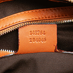 Embossed Leather Horsebit Glam Hobo