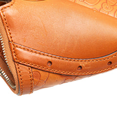 Embossed Leather Horsebit Glam Hobo