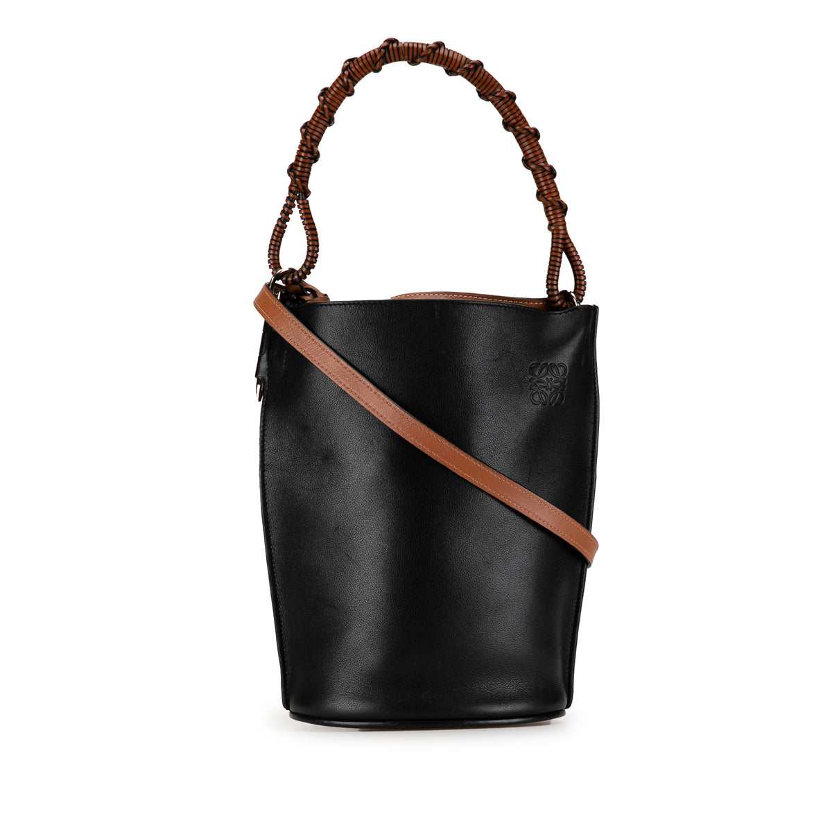 Leather Anagram Gate Bucket Bag_0