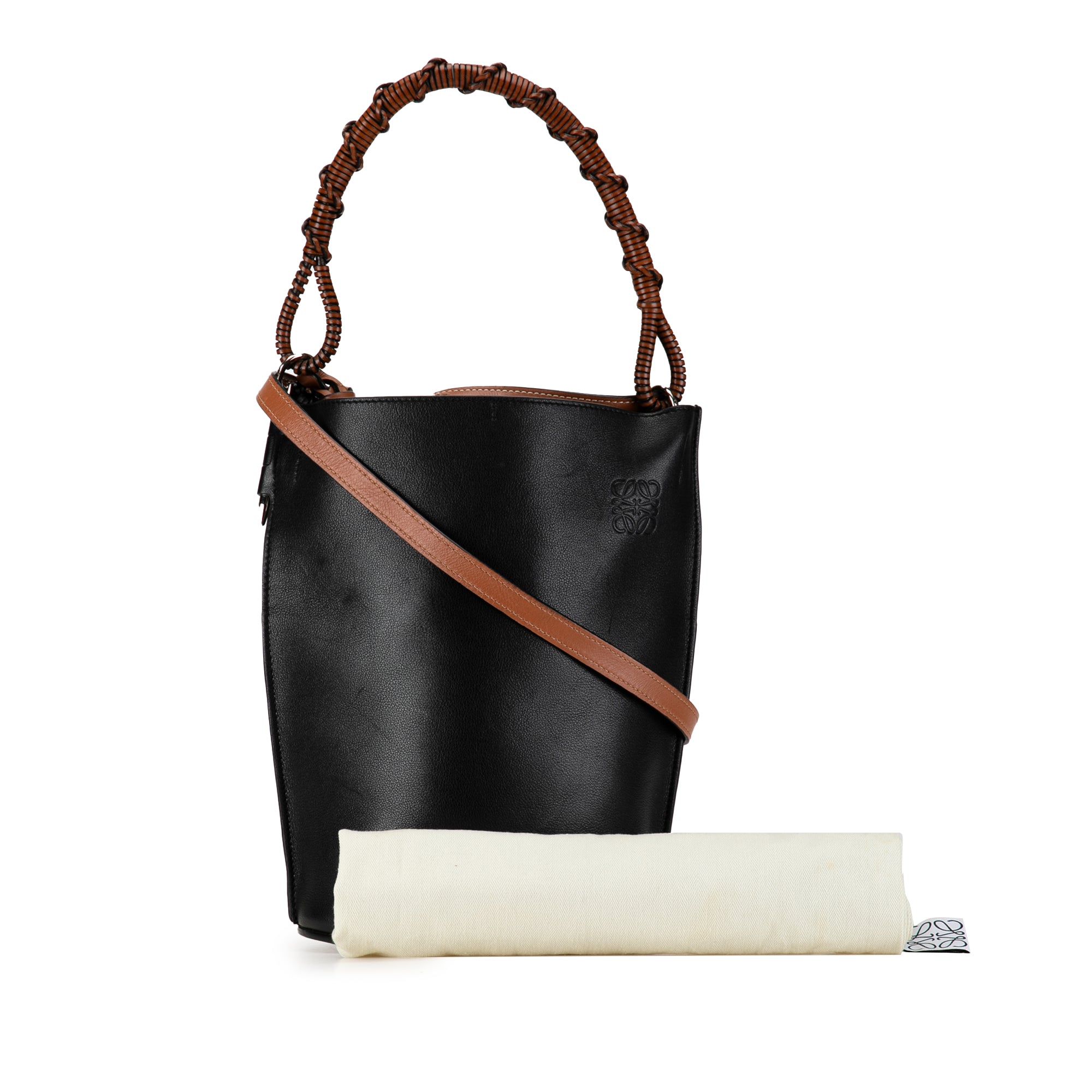 Leather Anagram Gate Bucket Bag_8