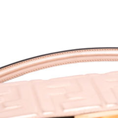Zucca Embossed Metallic Leather Baguette Satchel