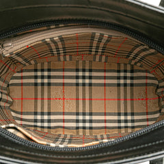 House Check Trimmed Leather Shoulder Bag
