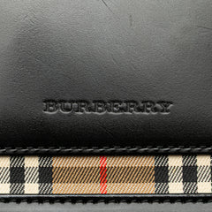 House Check Trimmed Leather Shoulder Bag