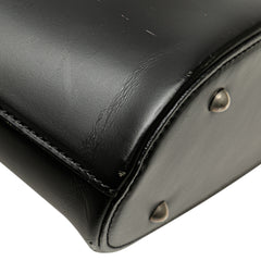 House Check Trimmed Leather Shoulder Bag