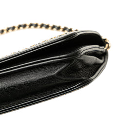 CC Studded Lambskin Wallet on Chain