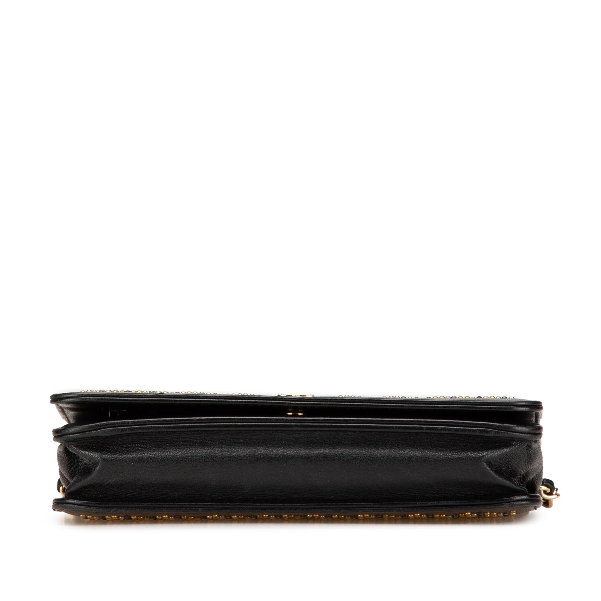 CC Studded Lambskin Wallet on Chain
