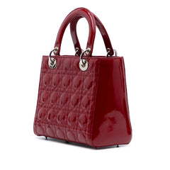 Medium Patent Cannage Lady Dior