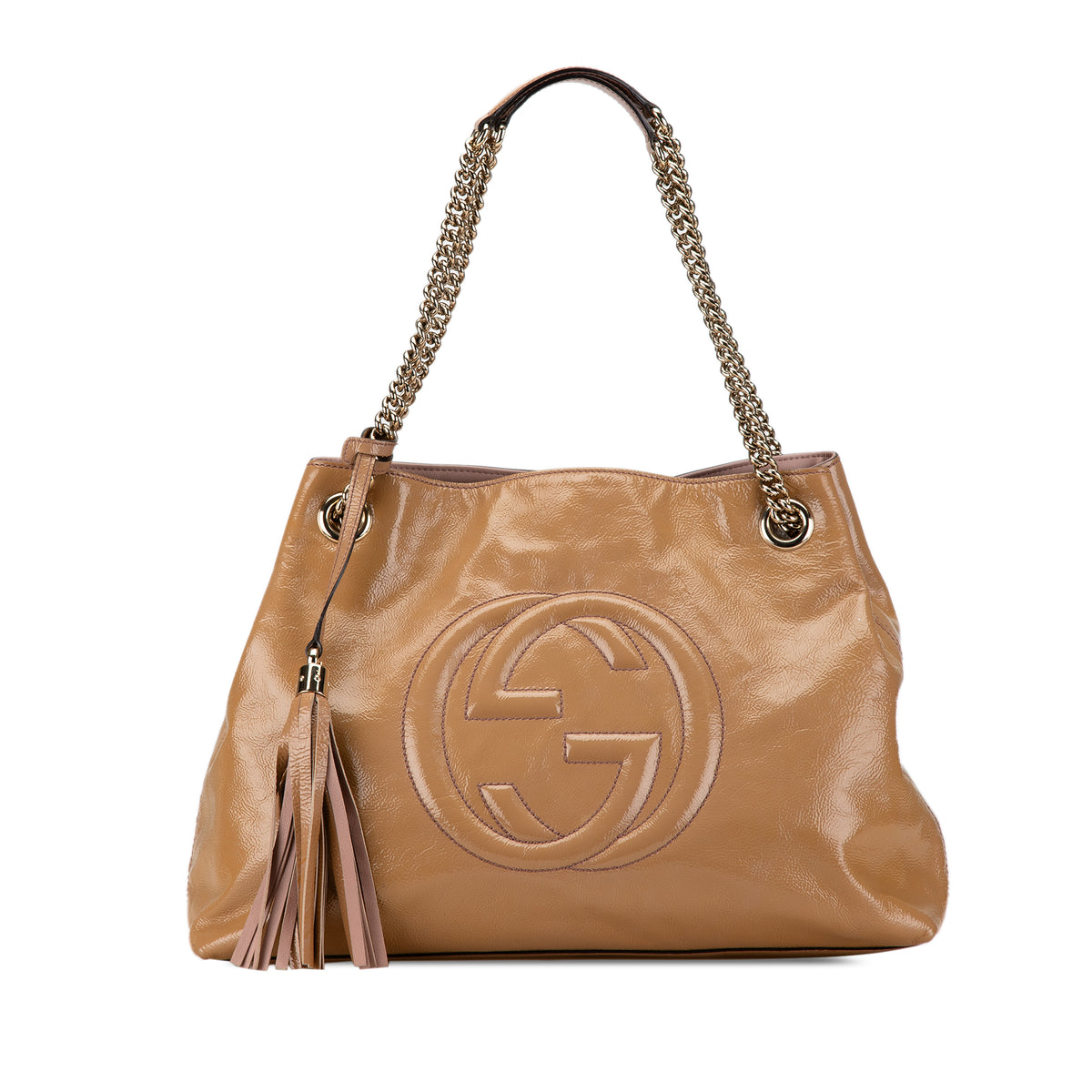 Medium Patent Soho Chain Tote