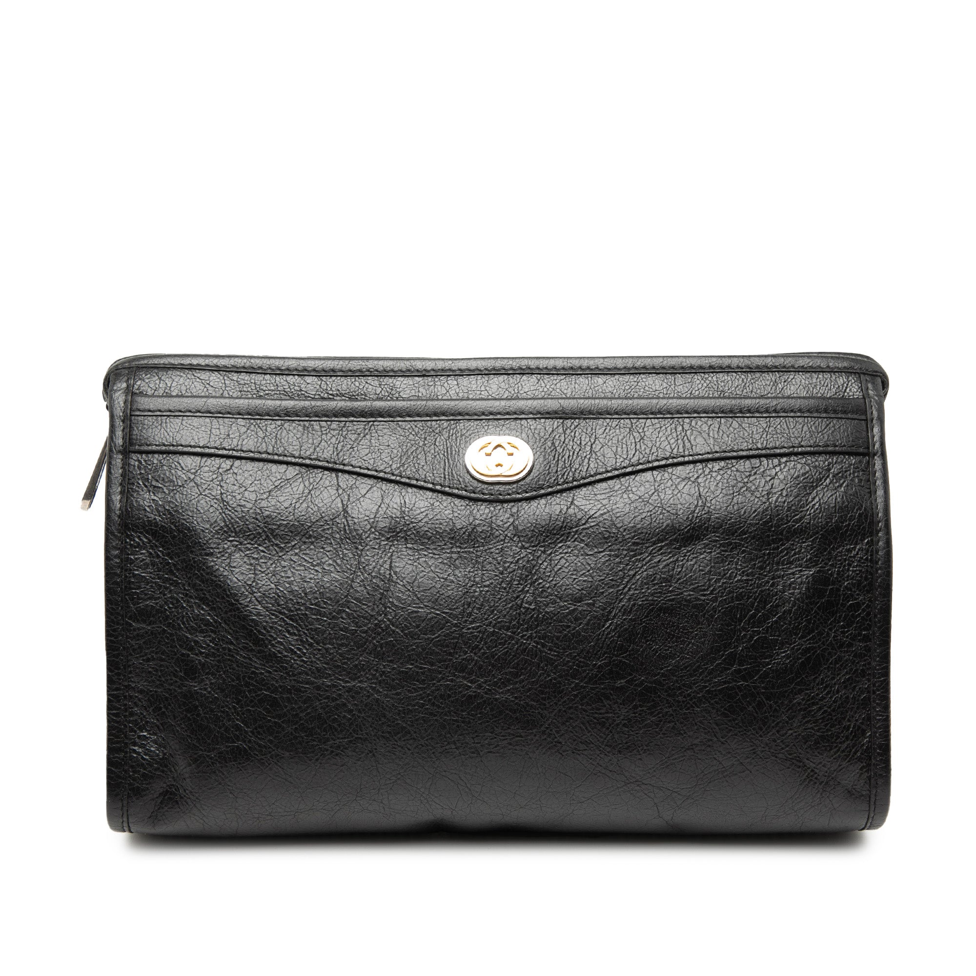 Crinkled Calfskin Interlocking G Morpheus Clutch
