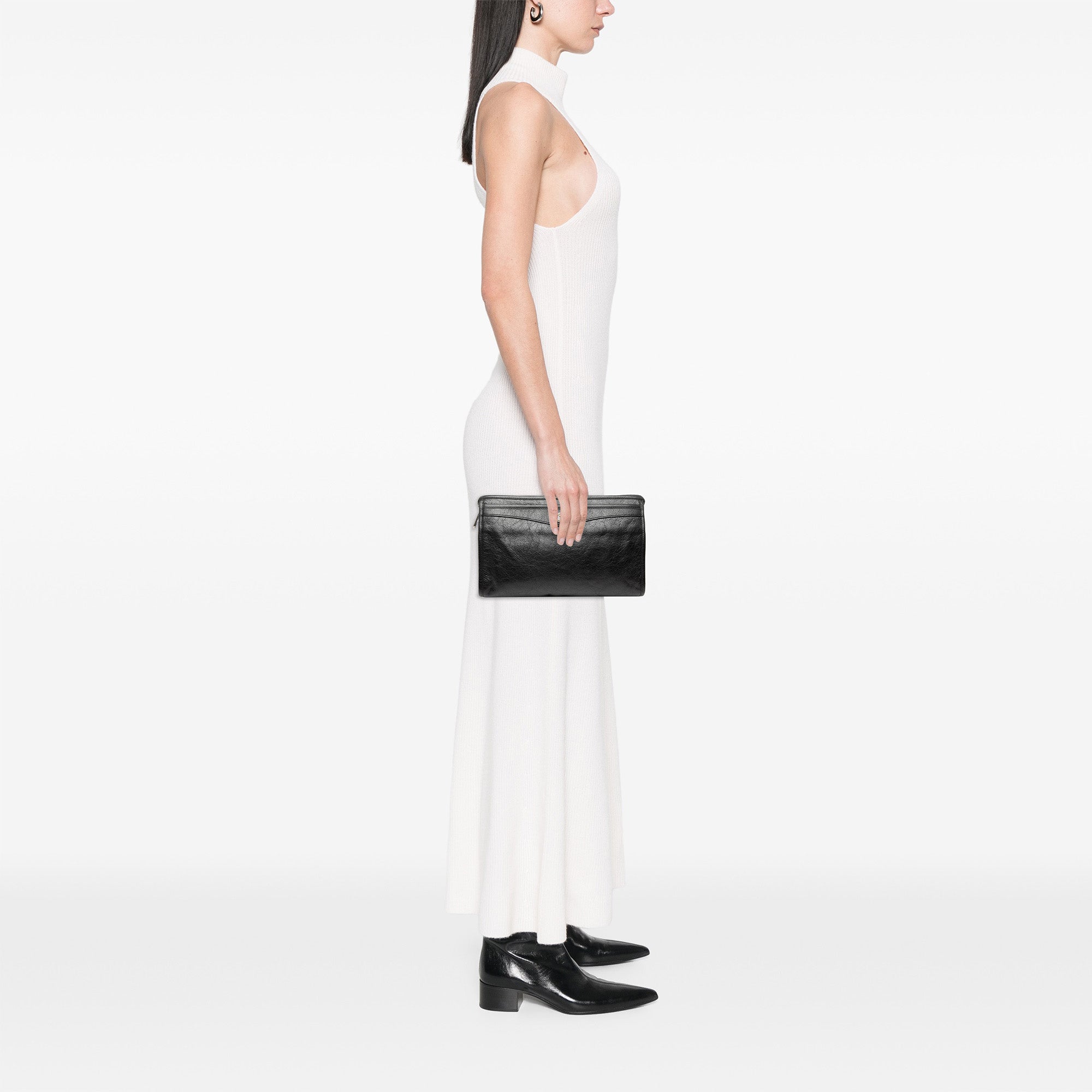 Crinkled Calfskin Interlocking G Morpheus Clutch