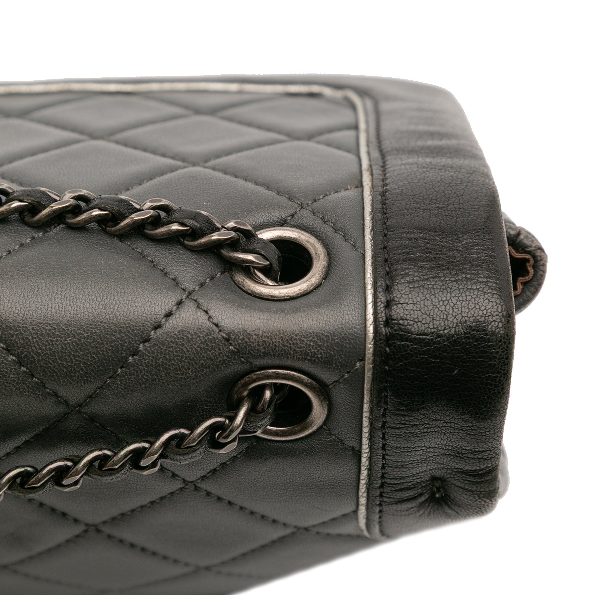 Paris Salzburg Jumbo Bicolor Quilted Lambskin Tyrolean Flap