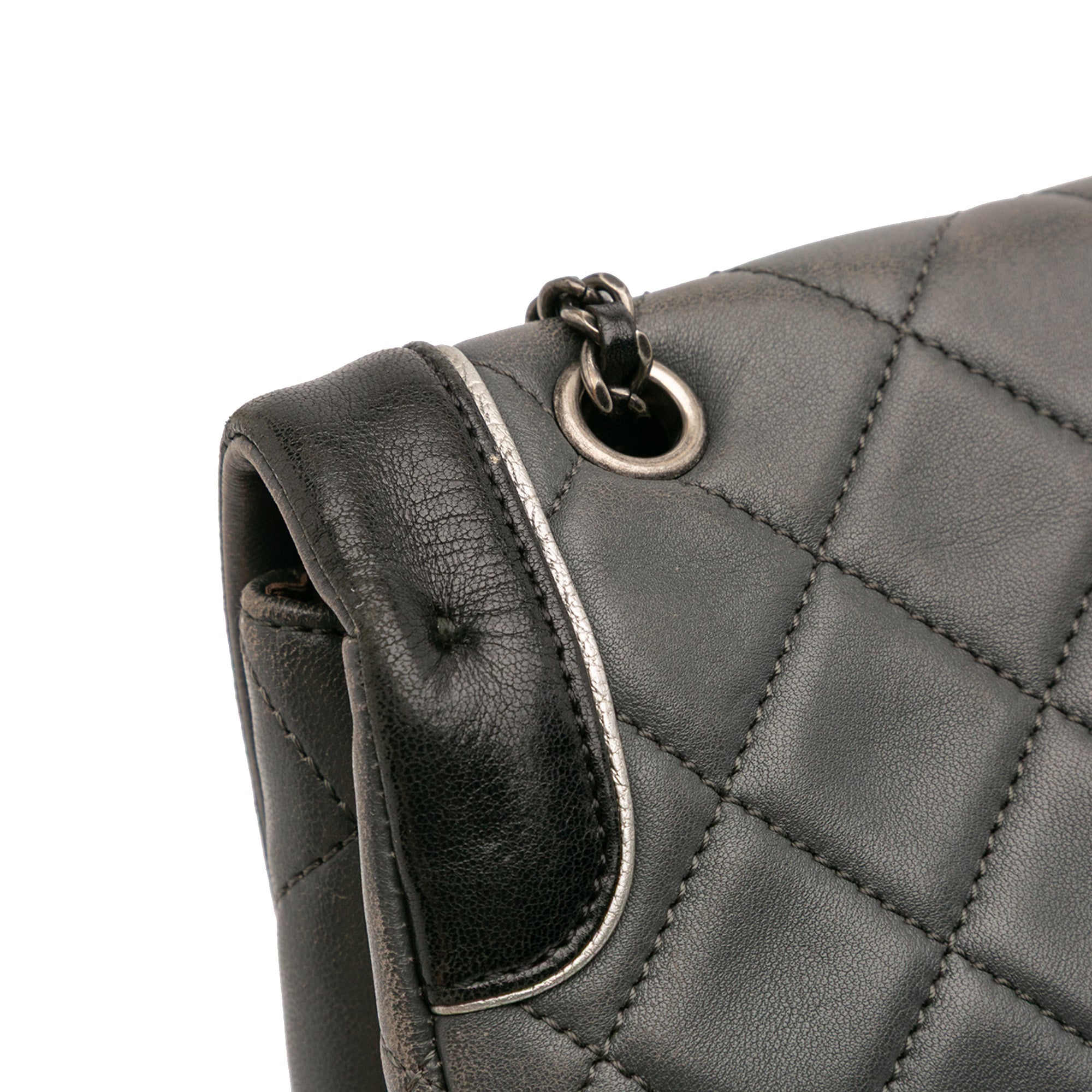 Paris Salzburg Jumbo Bicolor Quilted Lambskin Tyrolean Flap