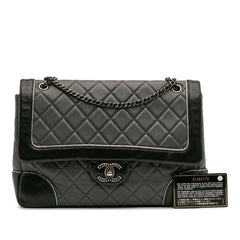 Paris Salzburg Jumbo Bicolor Quilted Lambskin Tyrolean Flap