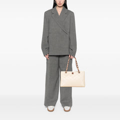 CC Quilted Caviar Bekko Chain Tote