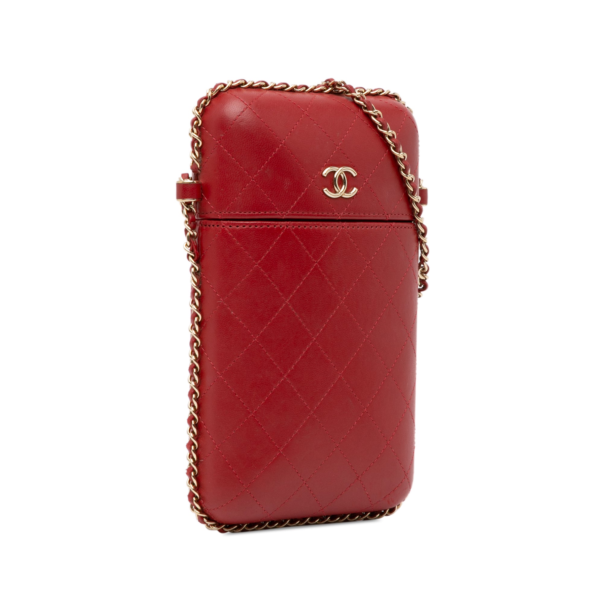 CC Quilted Lambskin Chain Around Phone Holder_1