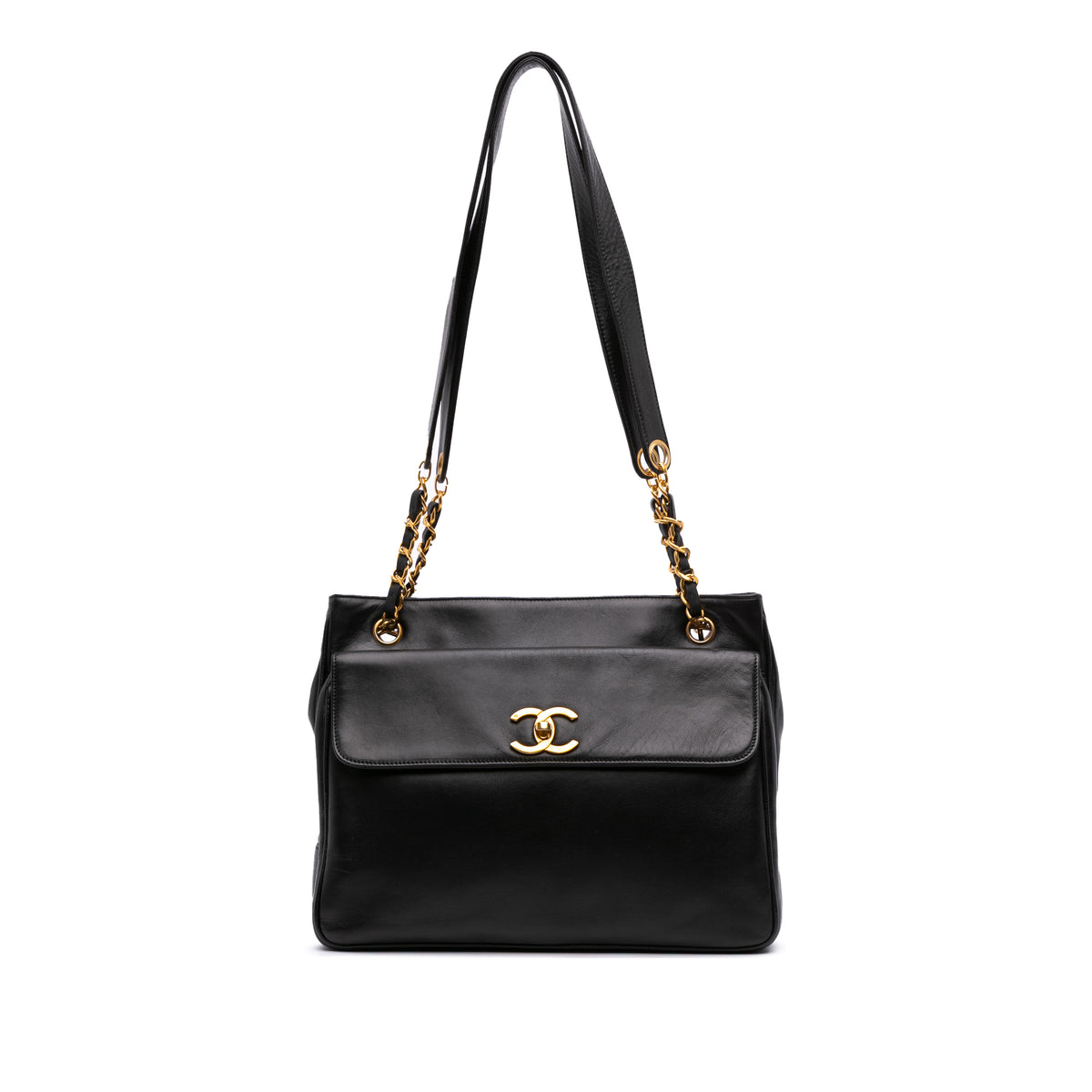 CC Lambskin Front Pocket Tote