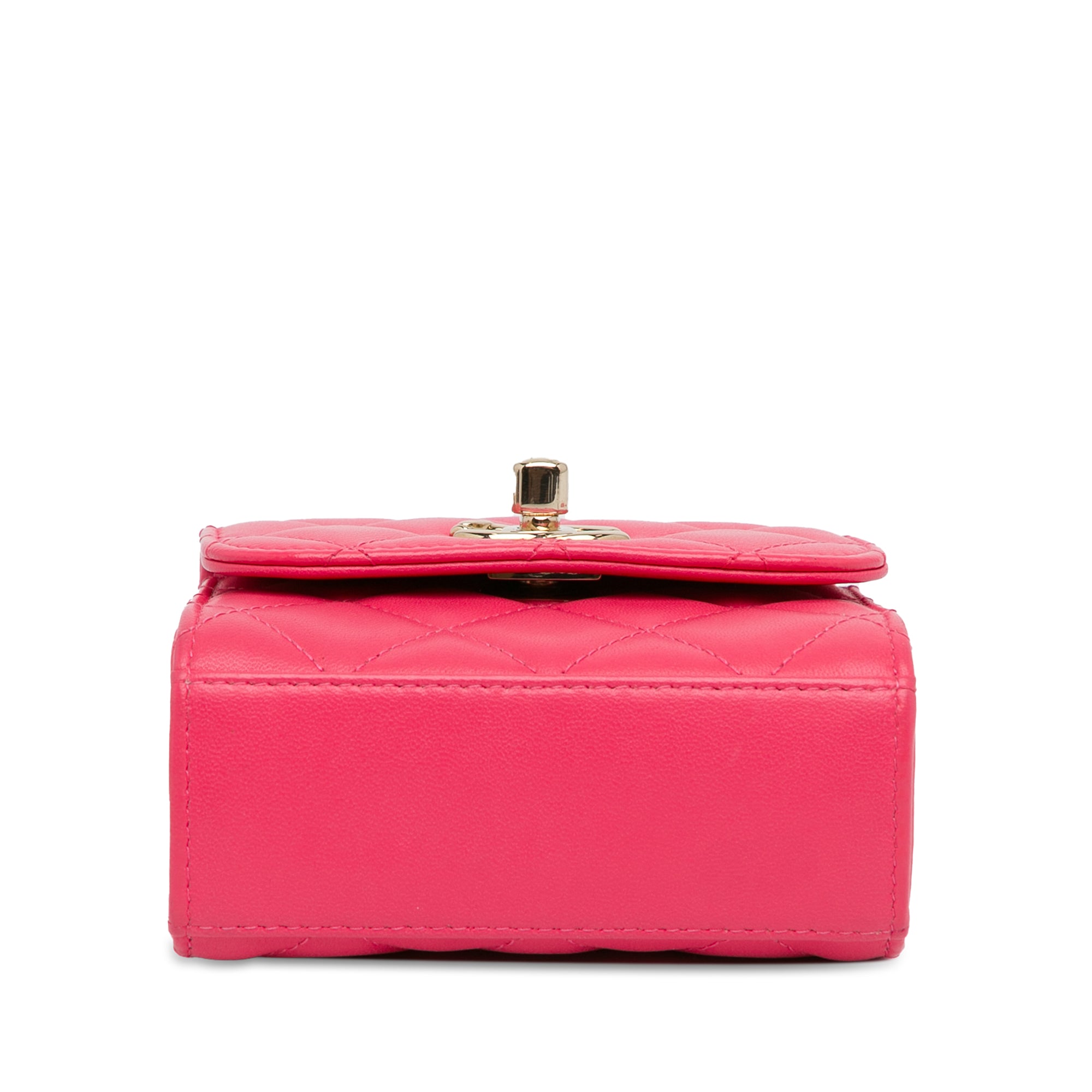 Mini Lambskin Trendy CC Clutch With Chain