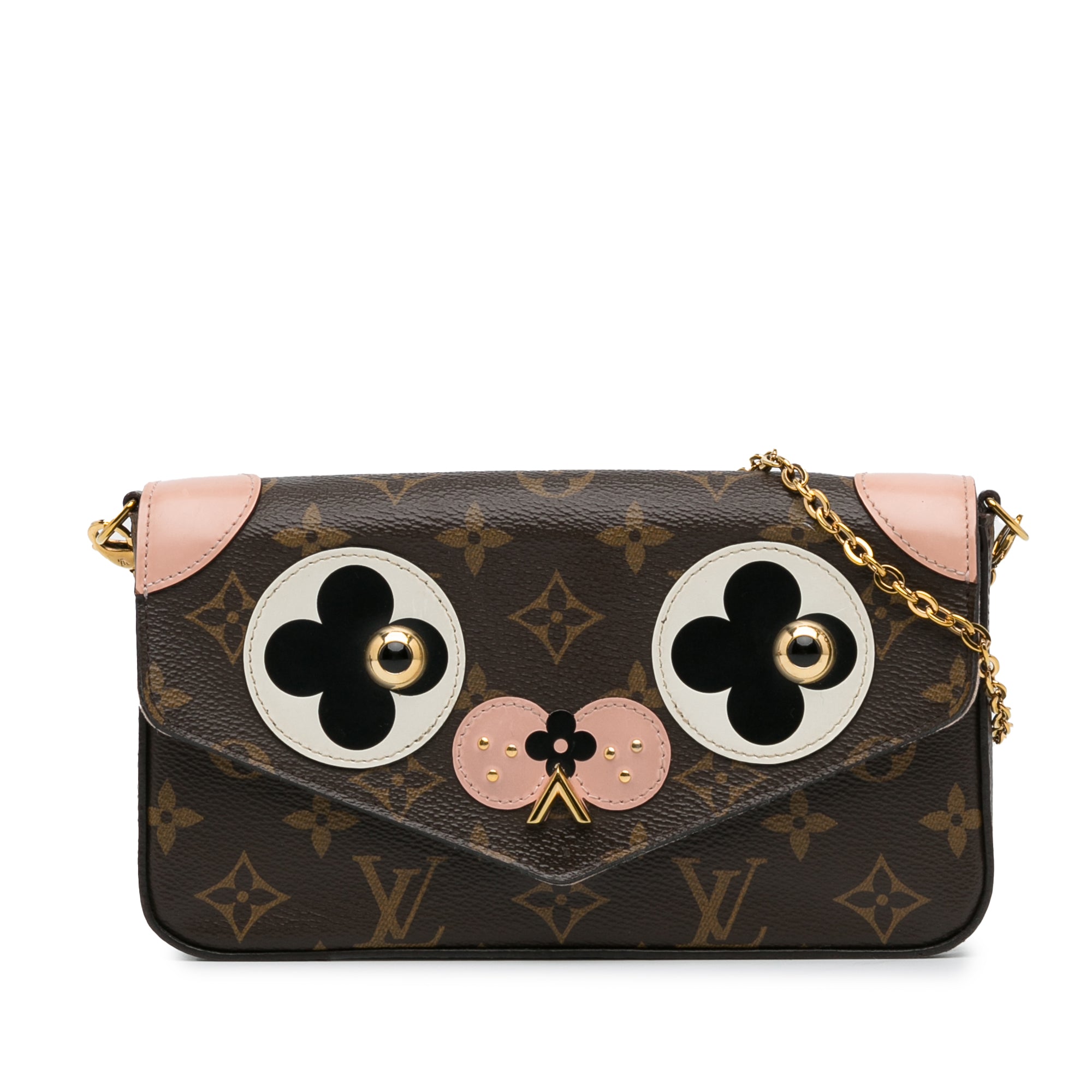 Monogram Pochette Felicie Valentine Dog_0