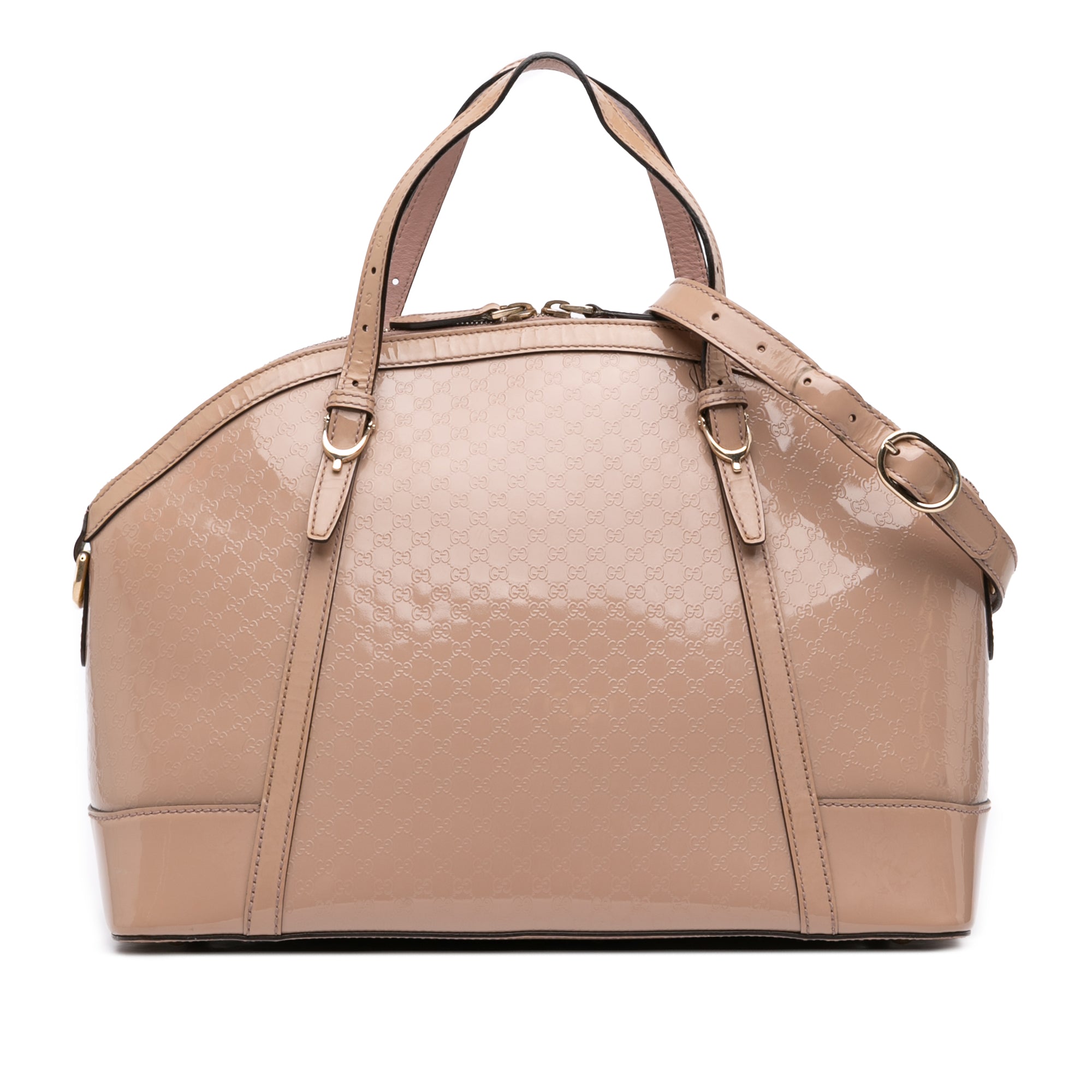 Large Microguccissima Patent Nice Dome Satchel