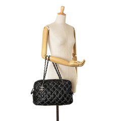 Nylon Tweed on Stitch Bubble Shoulder Bag