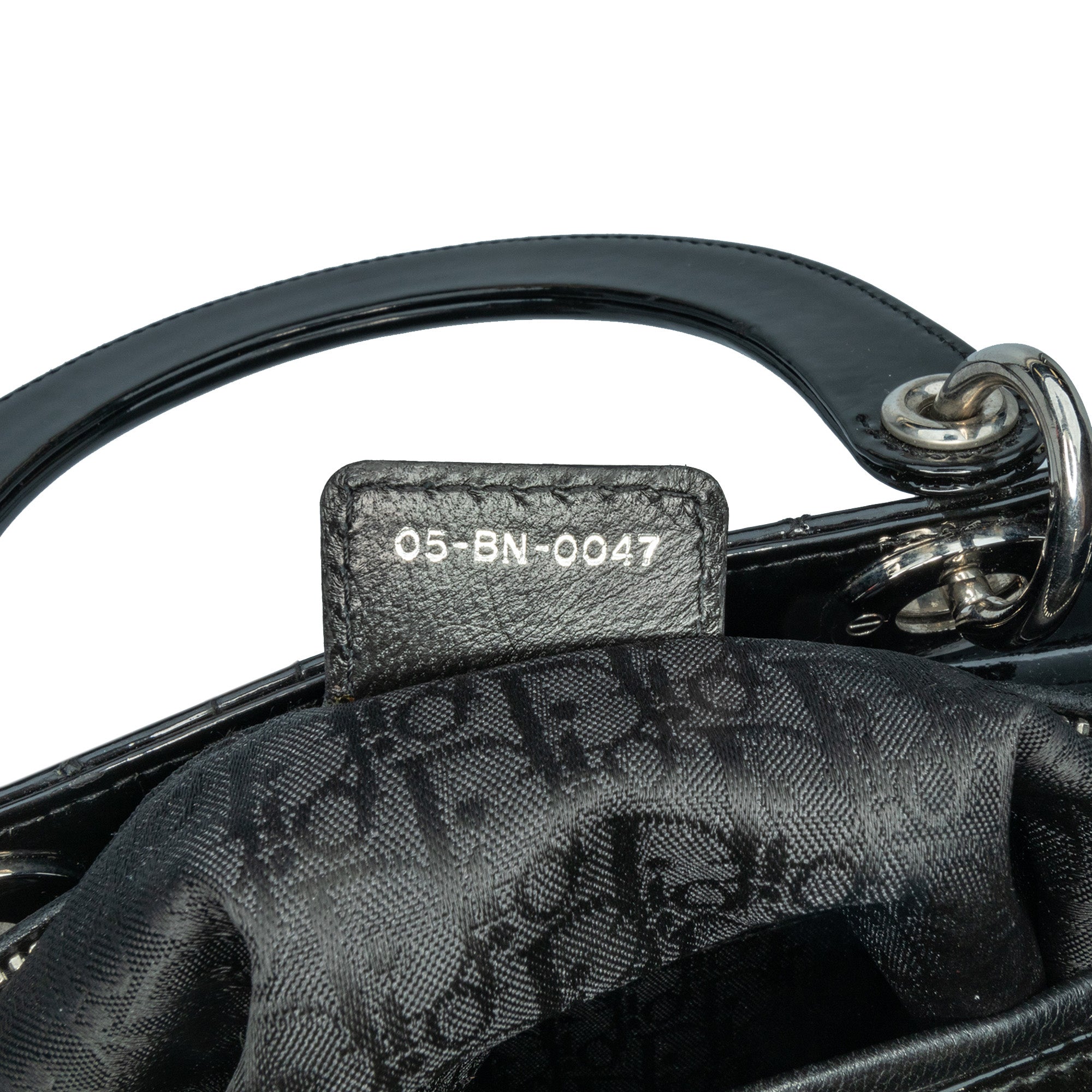 Medium Patent Cannage Stitched Lady Dior