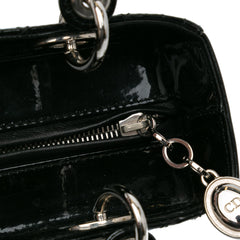 Medium Patent Cannage Stitched Lady Dior