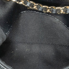 CC Lambskin Card Holder On Chain