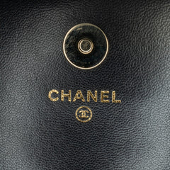 CC Lambskin Card Holder On Chain