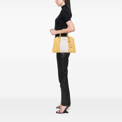Medium Bicolor Saffiano Lux Promenade Satchel