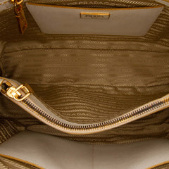 Medium Bicolor Saffiano Lux Promenade Satchel