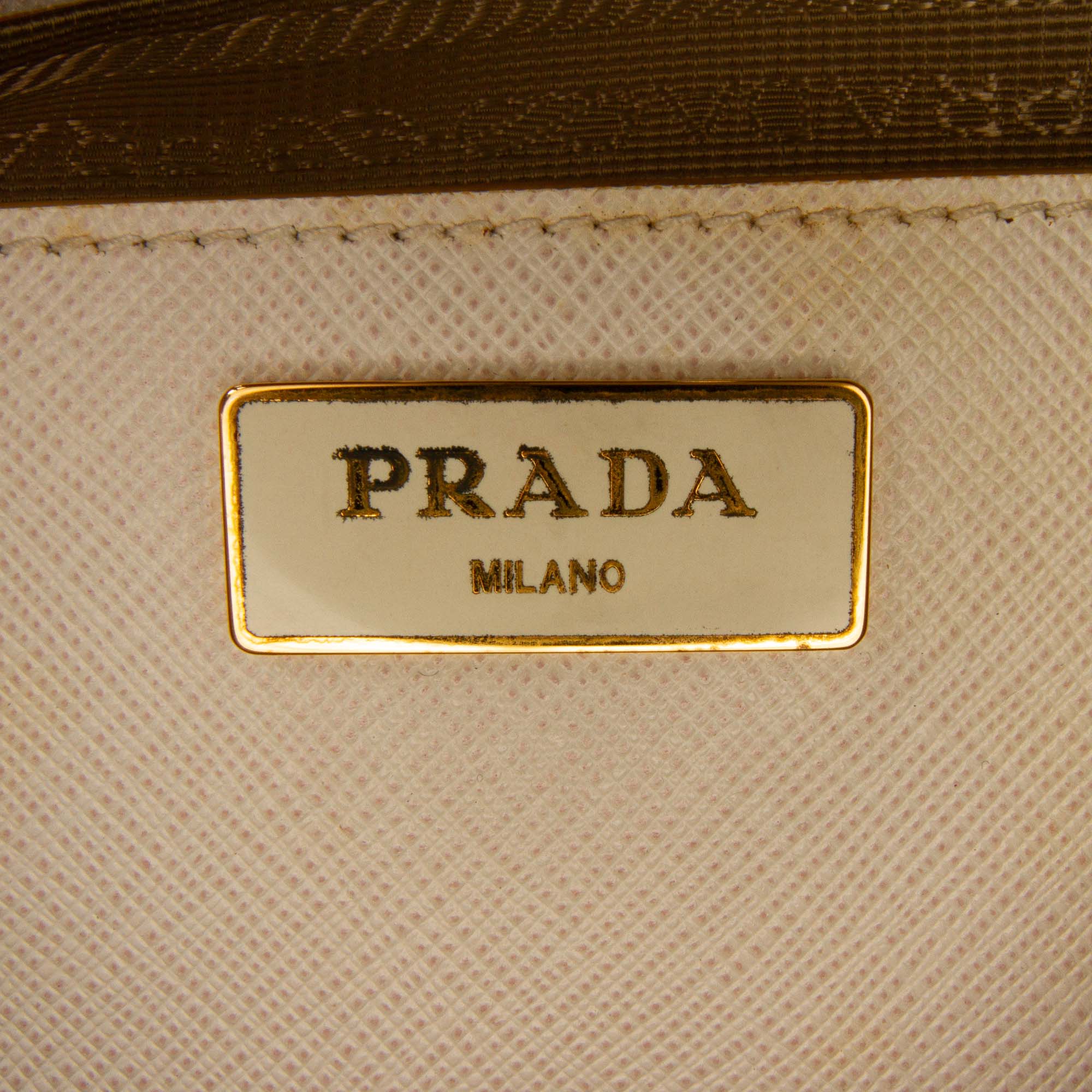 Medium Bicolor Saffiano Lux Promenade Satchel