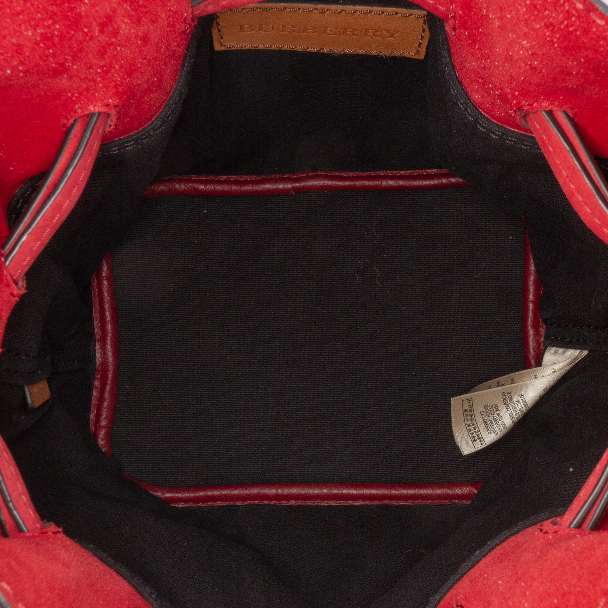 Small Mega Check Canvas and Suede Fringe Belgrove Bucket Bag