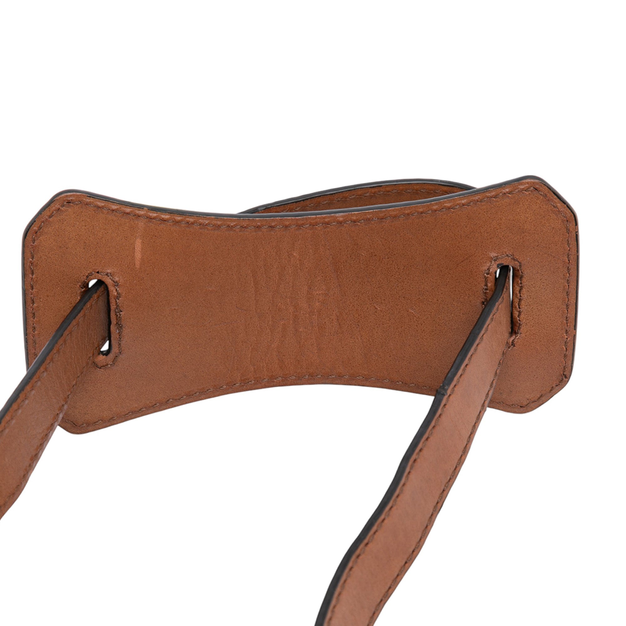 Small Mega Check Canvas and Suede Fringe Belgrove Bucket Bag