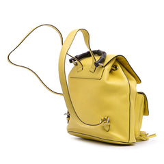 Leather Bamboo Tassel Backpack
