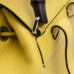 Leather Bamboo Tassel Backpack