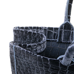 Large Velvet Embossed Book Tote