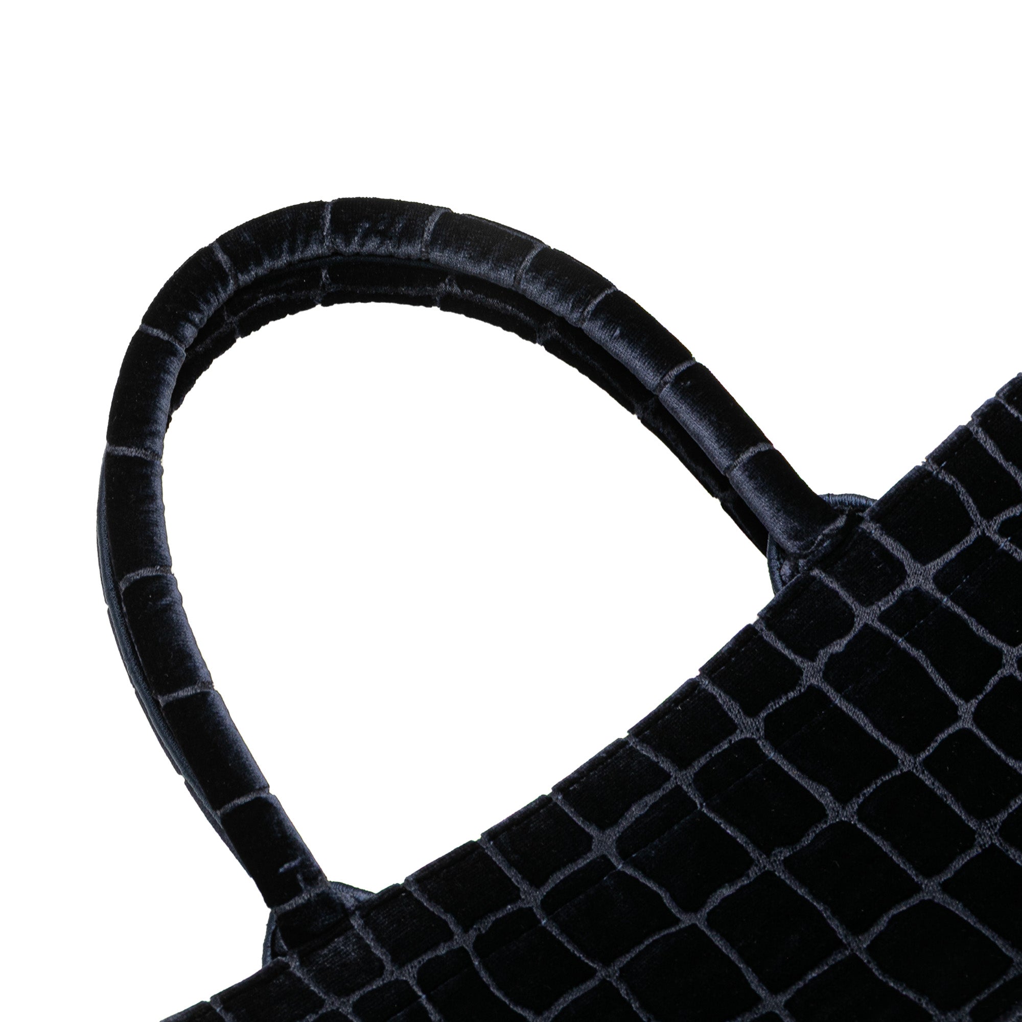 Large Velvet Embossed Book Tote