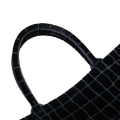 Large Velvet Embossed Book Tote