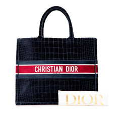 Large Velvet Embossed Book Tote