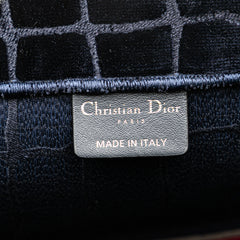 Large Velvet Embossed Book Tote