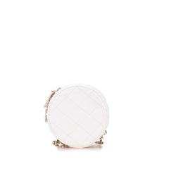 Quilted Lambskin Leather Chain and Charm Vanity Case