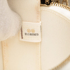 Quilted Lambskin Leather Chain and Charm Vanity Case