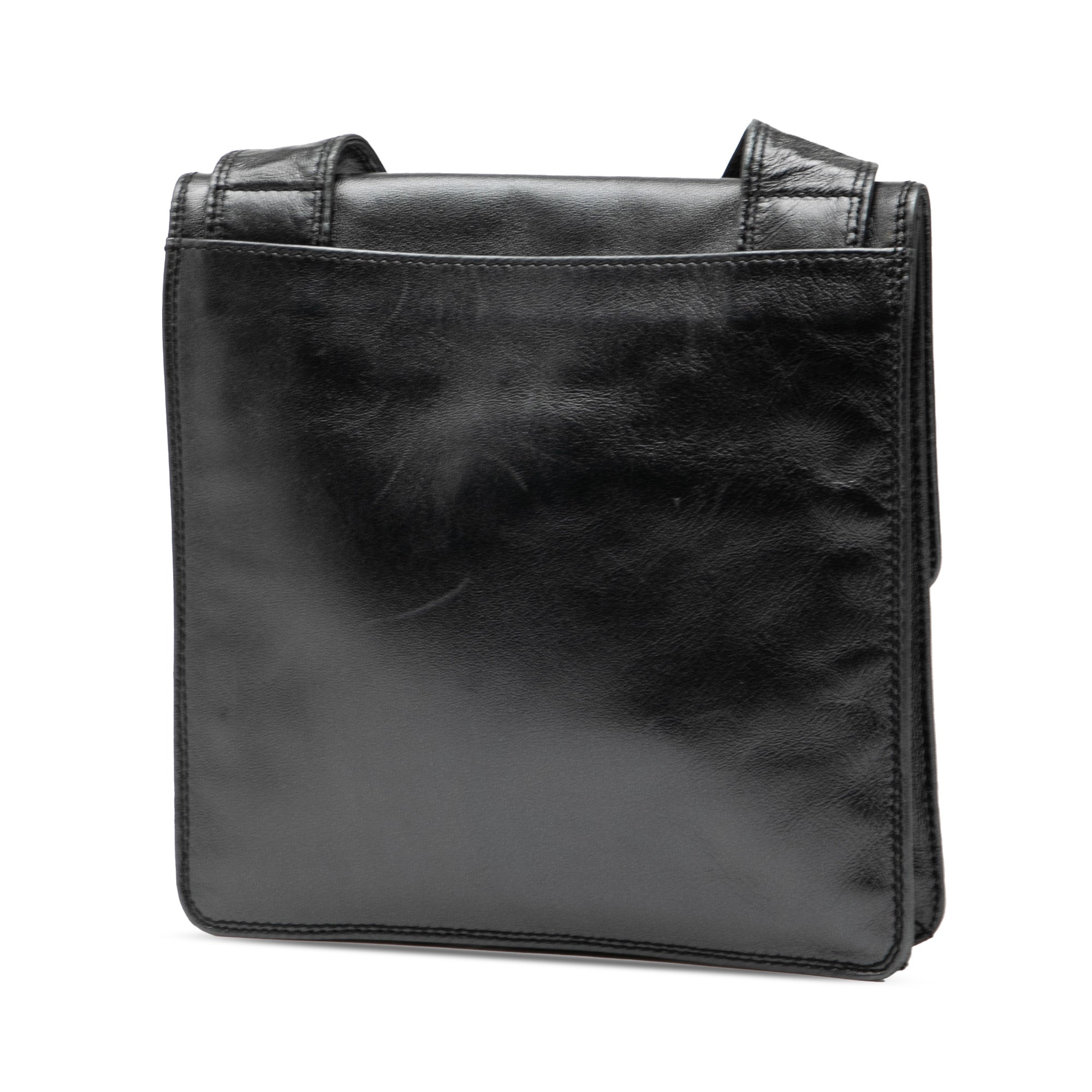 Lambskin Logo Messenger Bag