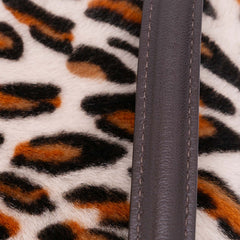 Leopard Print Calf Hair Baguette Satchel