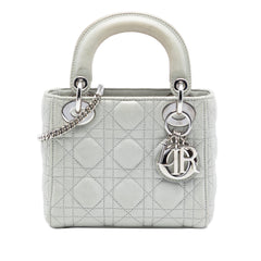 Mini Iridescent Lambskin Cannage Lady Dior