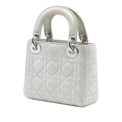 Mini Iridescent Lambskin Cannage Lady Dior