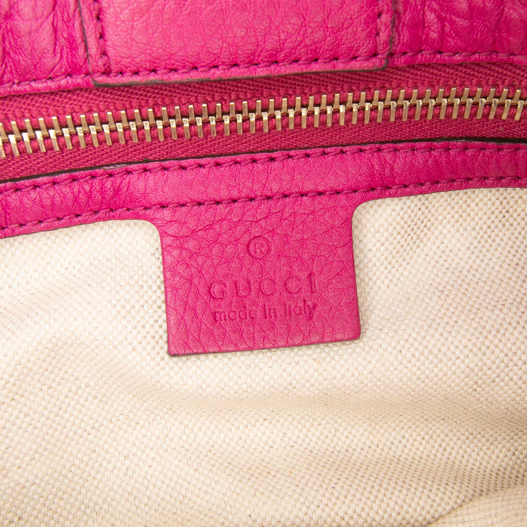 Small Calfskin Bamboo Shopper Satchel