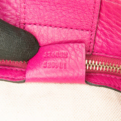 Small Calfskin Bamboo Shopper Satchel
