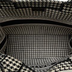 Medium Houndstooth Embroidered Book Tote_4